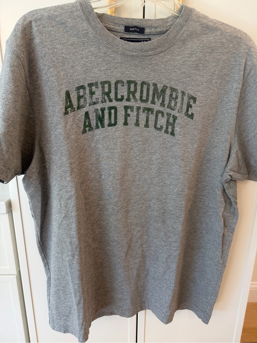Abercrombie & Fitch Gray Y2K Tee with Black Label
